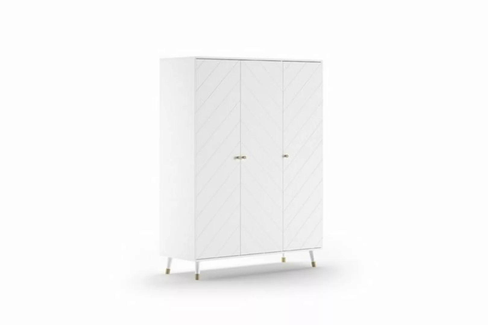 Vipack Kleiderschrank BILLY in Satin Weiß, MDF - 150x200,3x59cm (BxHxT) günstig online kaufen