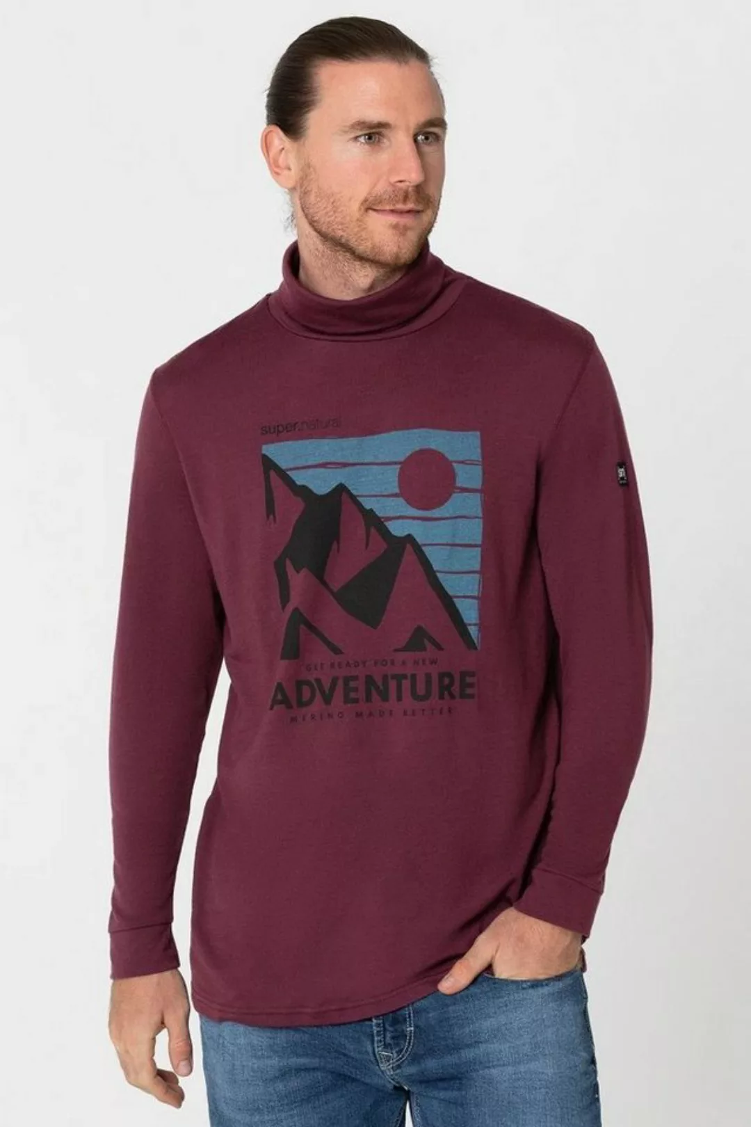 SUPER.NATURAL Rollkragenpullover Merino Pullover M ADVENTURE TURTLE angeneh günstig online kaufen