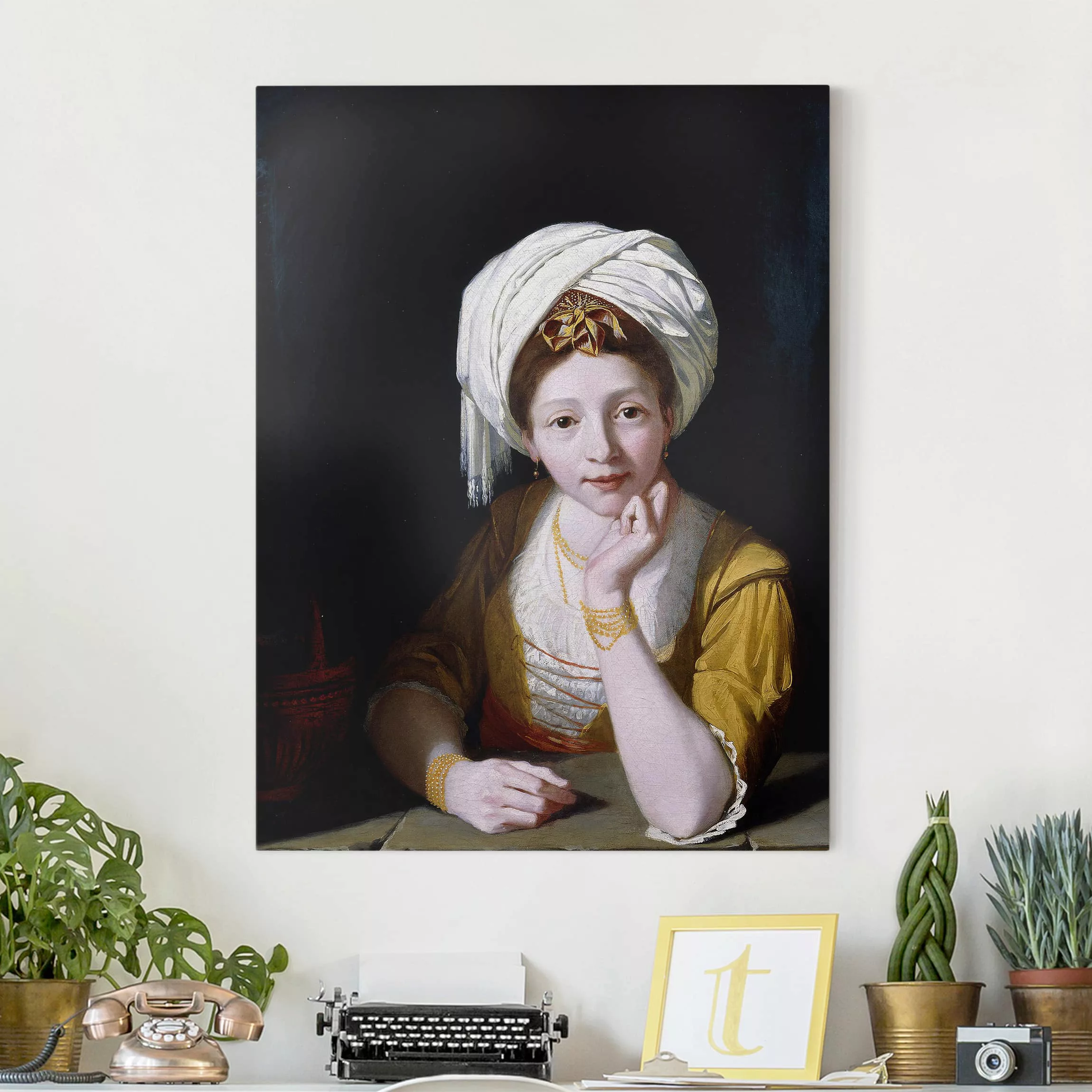 Leinwandbild Kunstdruck - Hochformat Robert Home - Porträt einer Dame günstig online kaufen