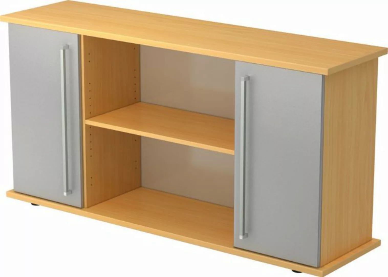 Aktenschrank Sideboard SB 2OH 2 Türen BxTxH 166,1x44,8x84cm Griff CE Buche/ günstig online kaufen