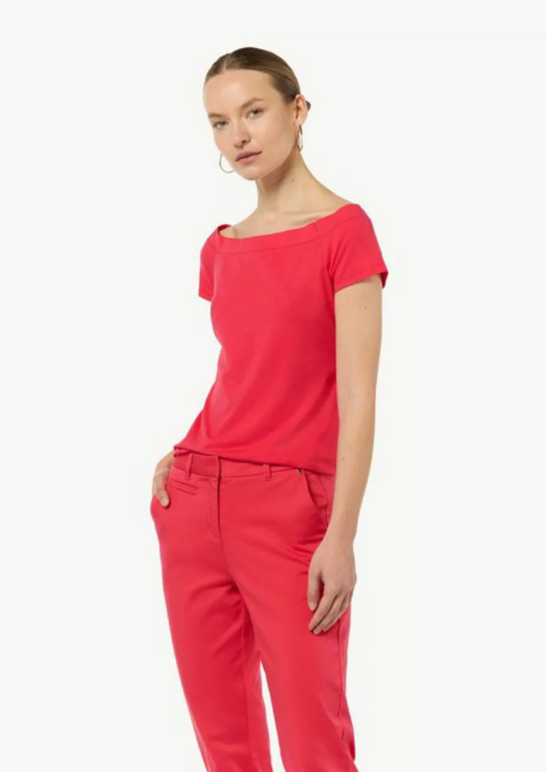 Comma Langarmbody Schulterfreies Shirt aus Baumwoll-Mix günstig online kaufen