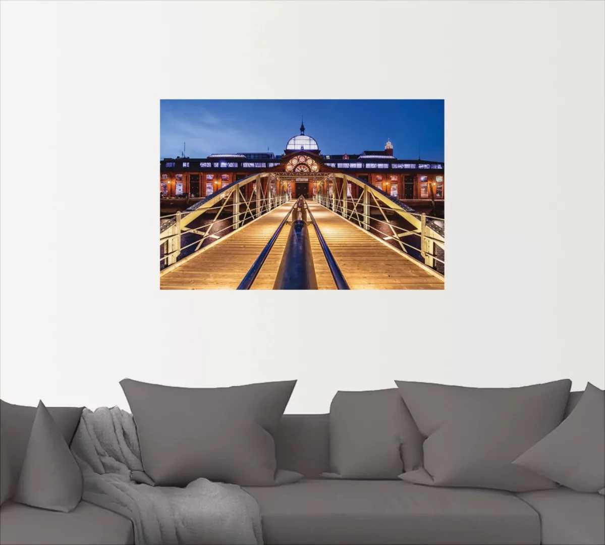 Artland Wandbild "Fischmarkt Hamburg", Hamburg, (1 St.), als Alubild, Outdo günstig online kaufen