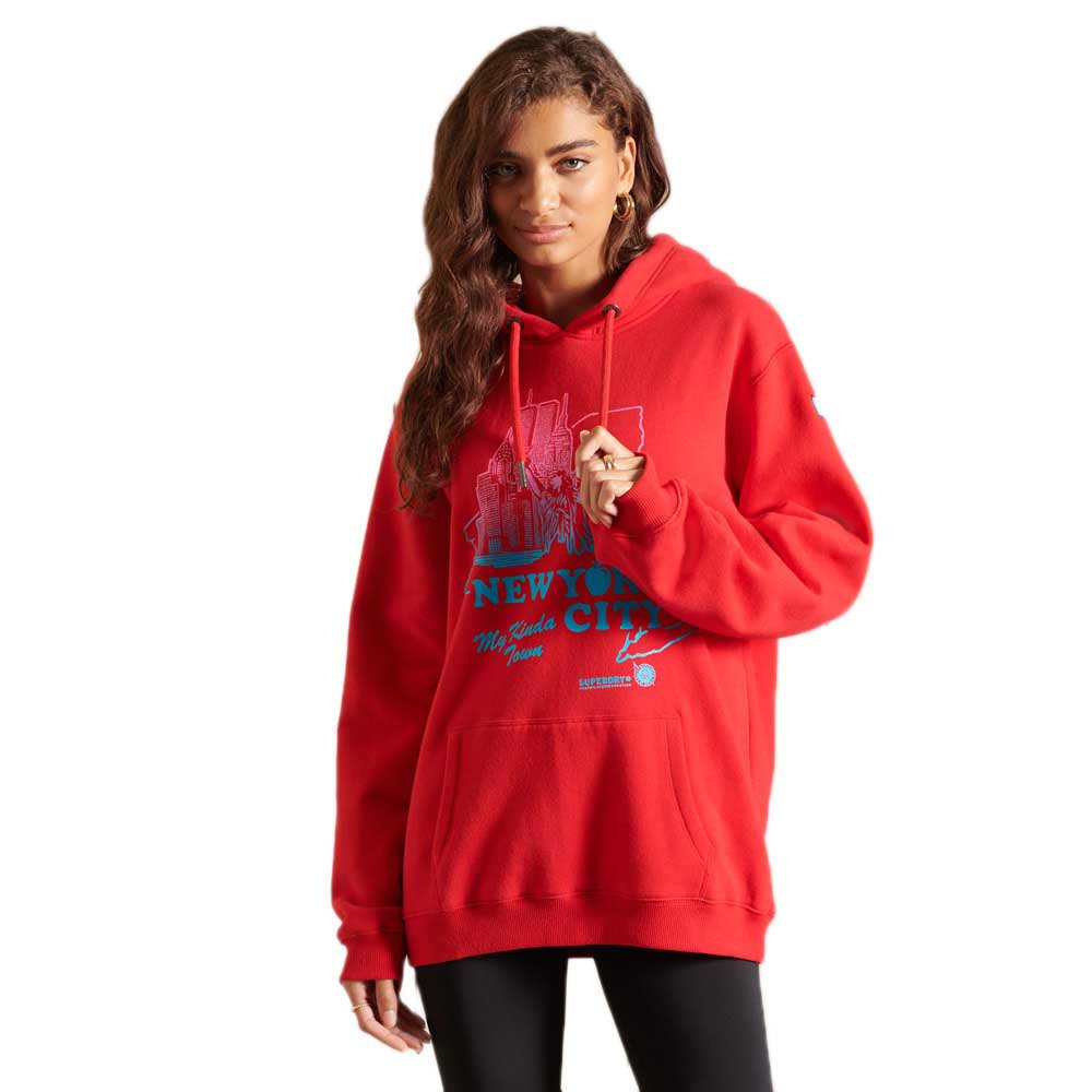 Superdry Boho Graphic Ana Kapuzenpullover XS-S Campus Red günstig online kaufen