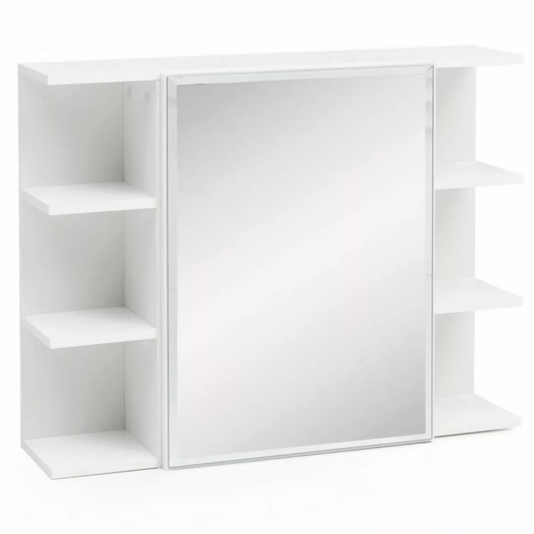 Wohnling Spiegelschrank WL5.754 (Hängeschrank Weiß 80x64,5x20cm, Badregal M günstig online kaufen