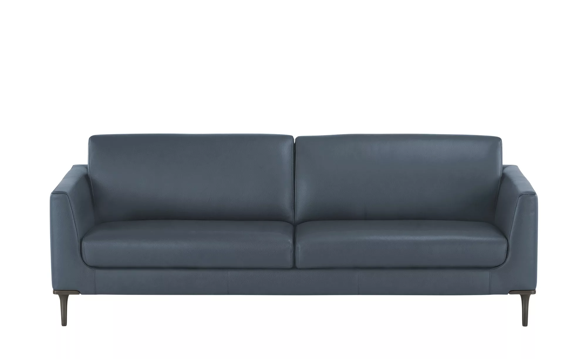 Ledersofa - blau - 231 cm - 85 cm - 92 cm - Polstermöbel > Sofas > 2-Sitzer günstig online kaufen