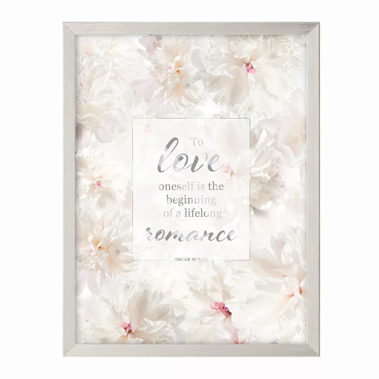 Wandbild Peony I 30x40cm silver, 30 x 40 cm günstig online kaufen