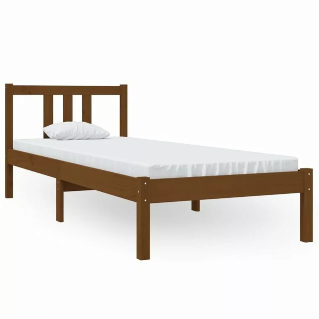 furnicato Bett Massivholzbett Honigbraun 75x190 cm günstig online kaufen
