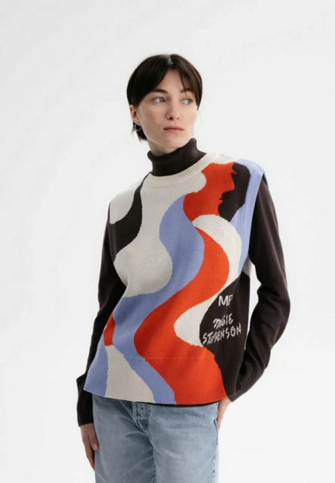 MELA Strickpullover Jacquard Strick Pullunder Artist Edition Maggie clean günstig online kaufen