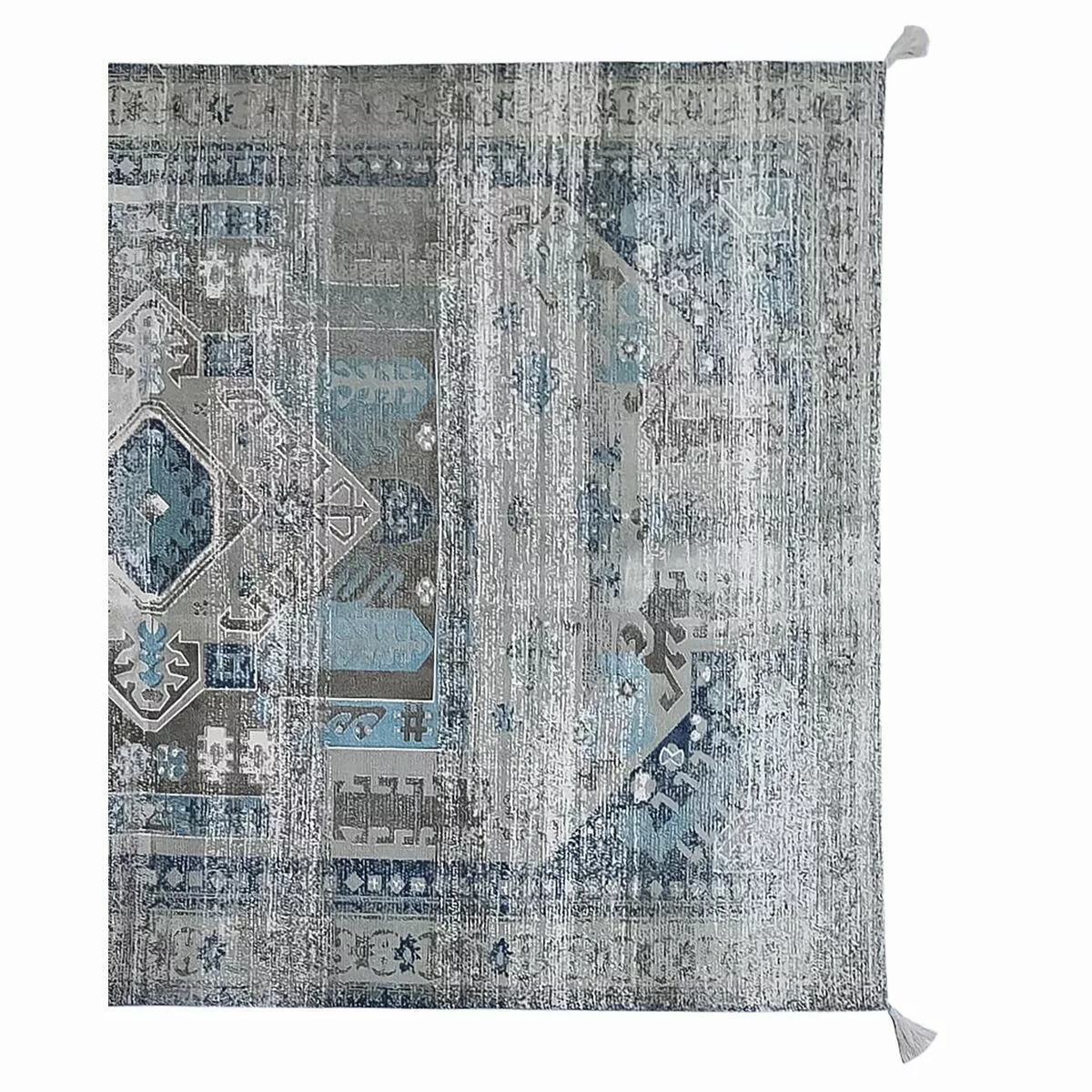 Teppich Dkd Home Decor Antiker Finish Blau Baumwolle Araber Randbereich (16 günstig online kaufen