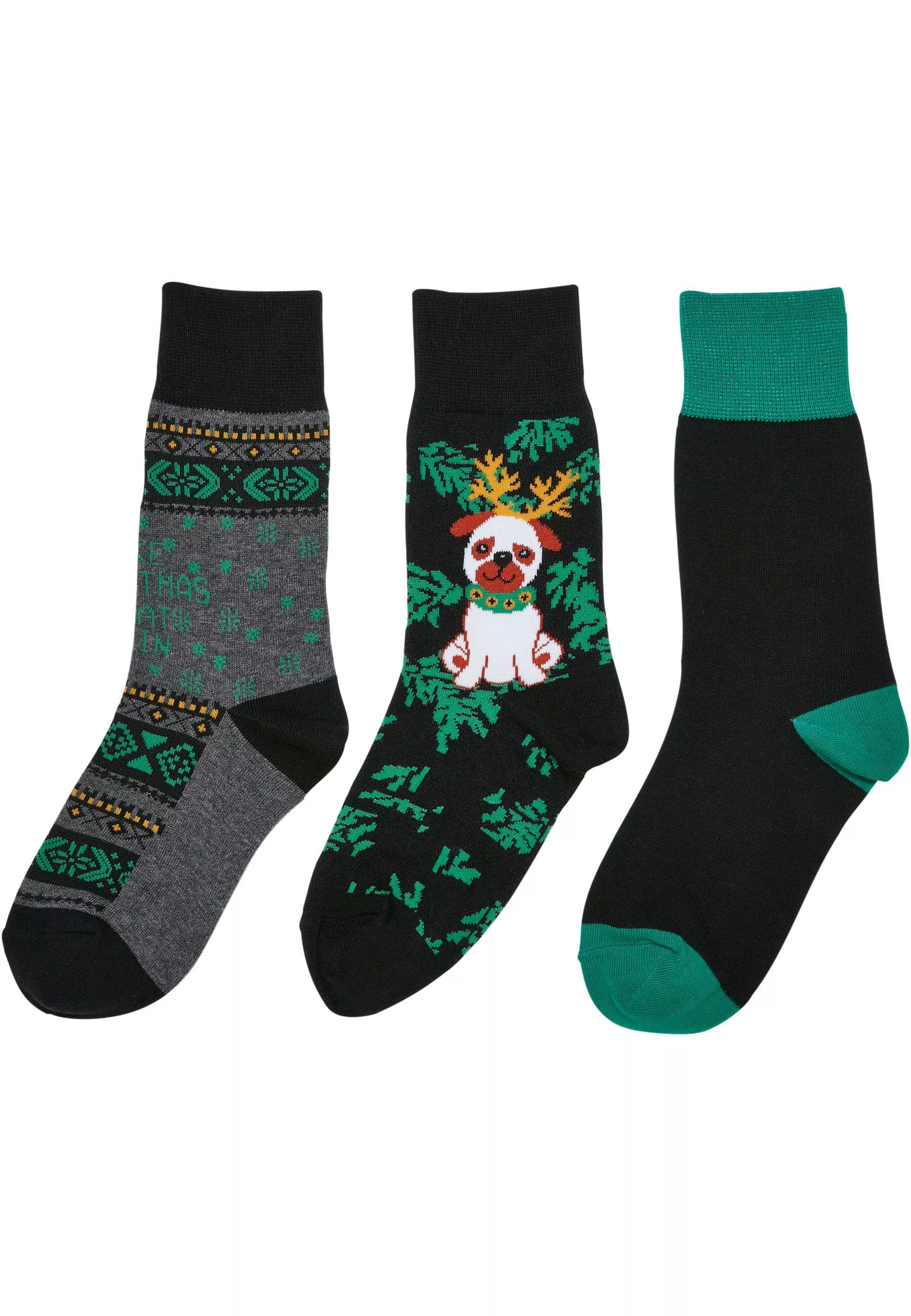 URBAN CLASSICS Basicsocken "Urban Classics Unisex Christmas Dog Socks Kids günstig online kaufen