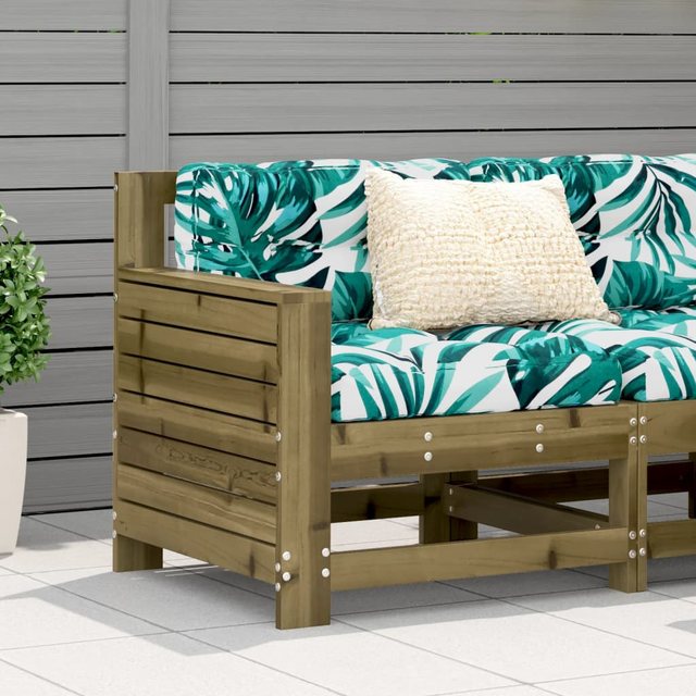 vidaXL Loungesofa Gartensofa mit Armlehne 69x62x70,5 cm Kiefernholz Imprägn günstig online kaufen