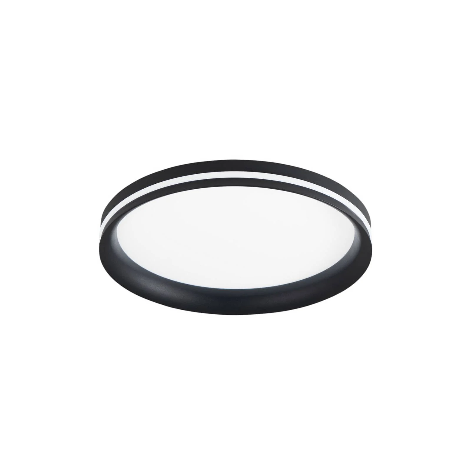 LED-Deckenlampe Isy, schwarz, Ø 35 cm, Metall, CCT, dimmbar günstig online kaufen