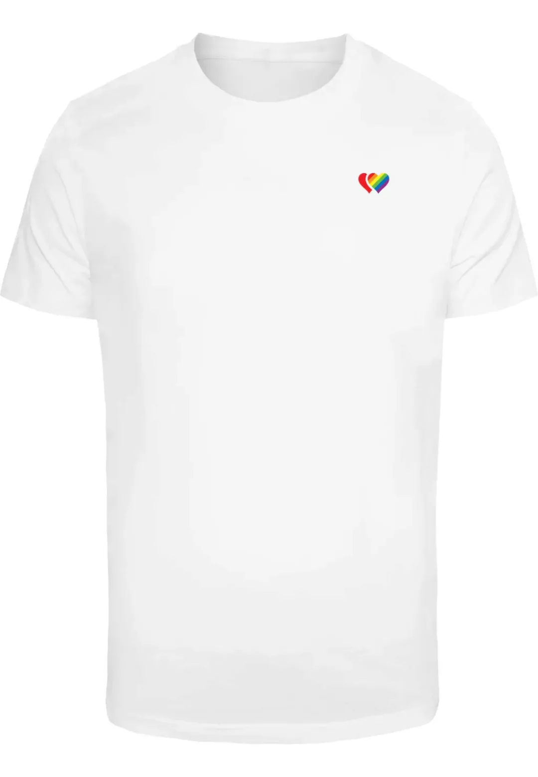 MisterTee T-Shirt "MisterTee Double Hearts Pride Tee" günstig online kaufen