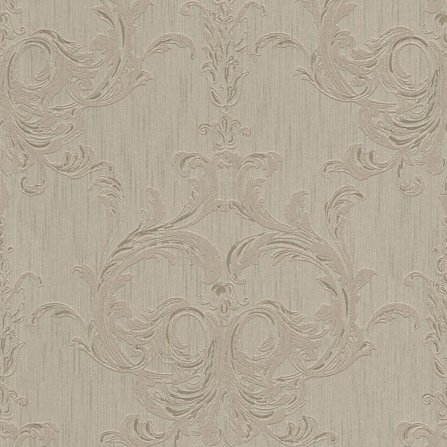 Bricoflor Barock Textiltapete in Grau Braun Textil Vliestapete mit Rokoko O günstig online kaufen
