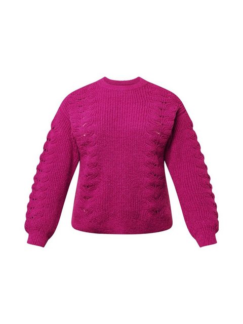 PIECES (Curve) Strickpullover SCARLETT (1-tlg) Lochmuster günstig online kaufen