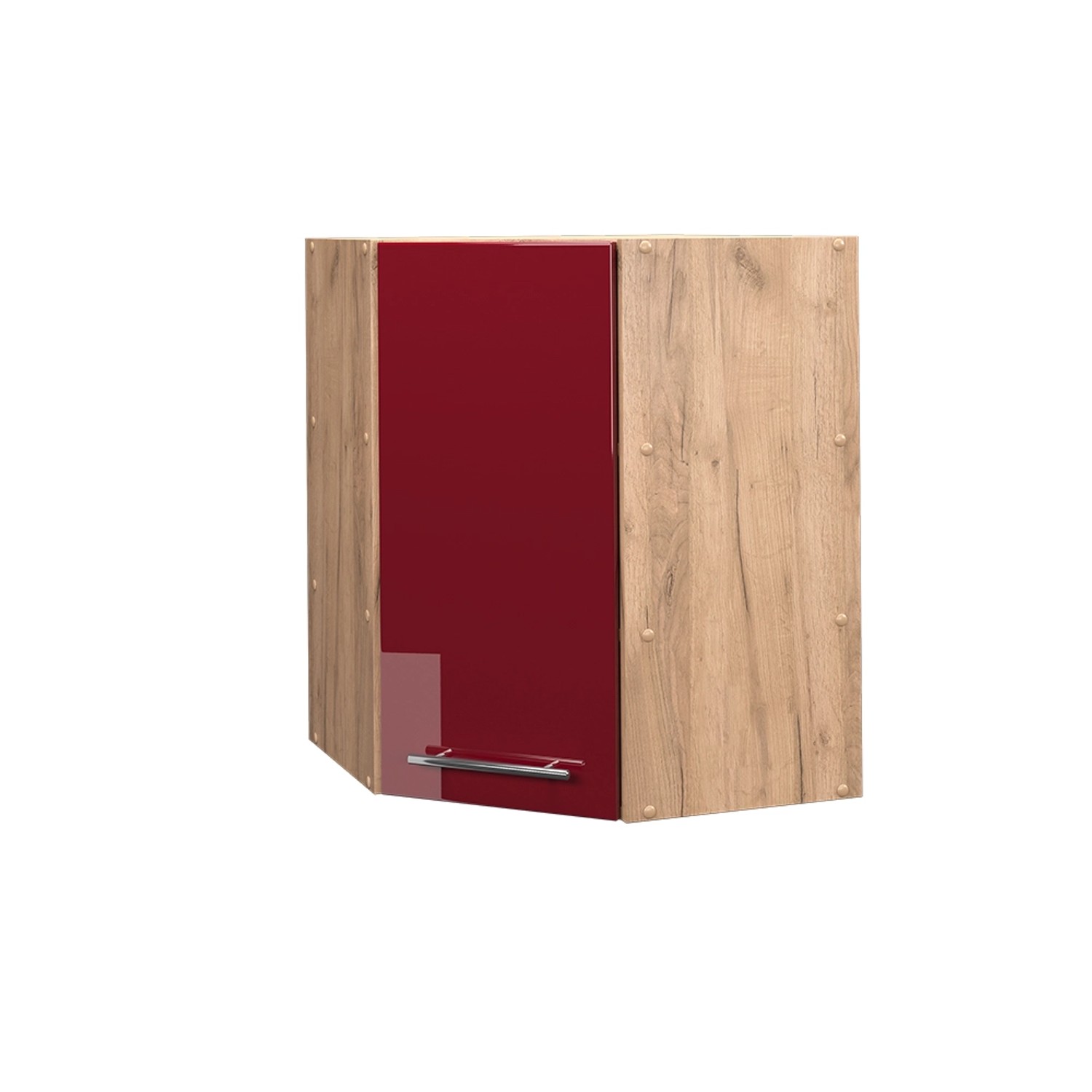 Vicco Eckhängeschrank Fame-Line, Bordeaux Hochglanz/Goldkraft Eiche, günstig online kaufen