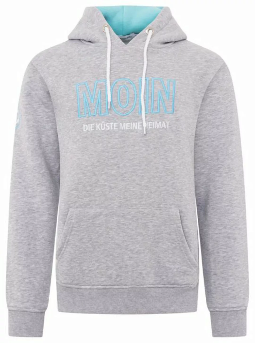 Zwillingsherz Hoodie "Moin" Herren mit gesticktem Schriftzug und Ankermotiv günstig online kaufen