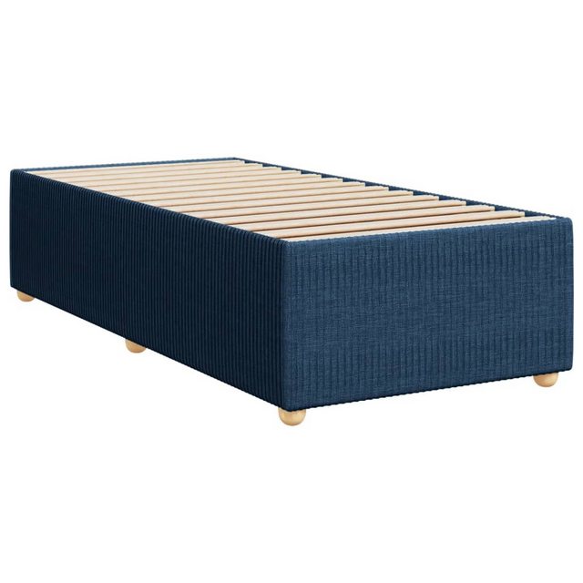 vidaXL Bett Boxspringbett mit Matratze Blau 90x200 cm Stoff günstig online kaufen