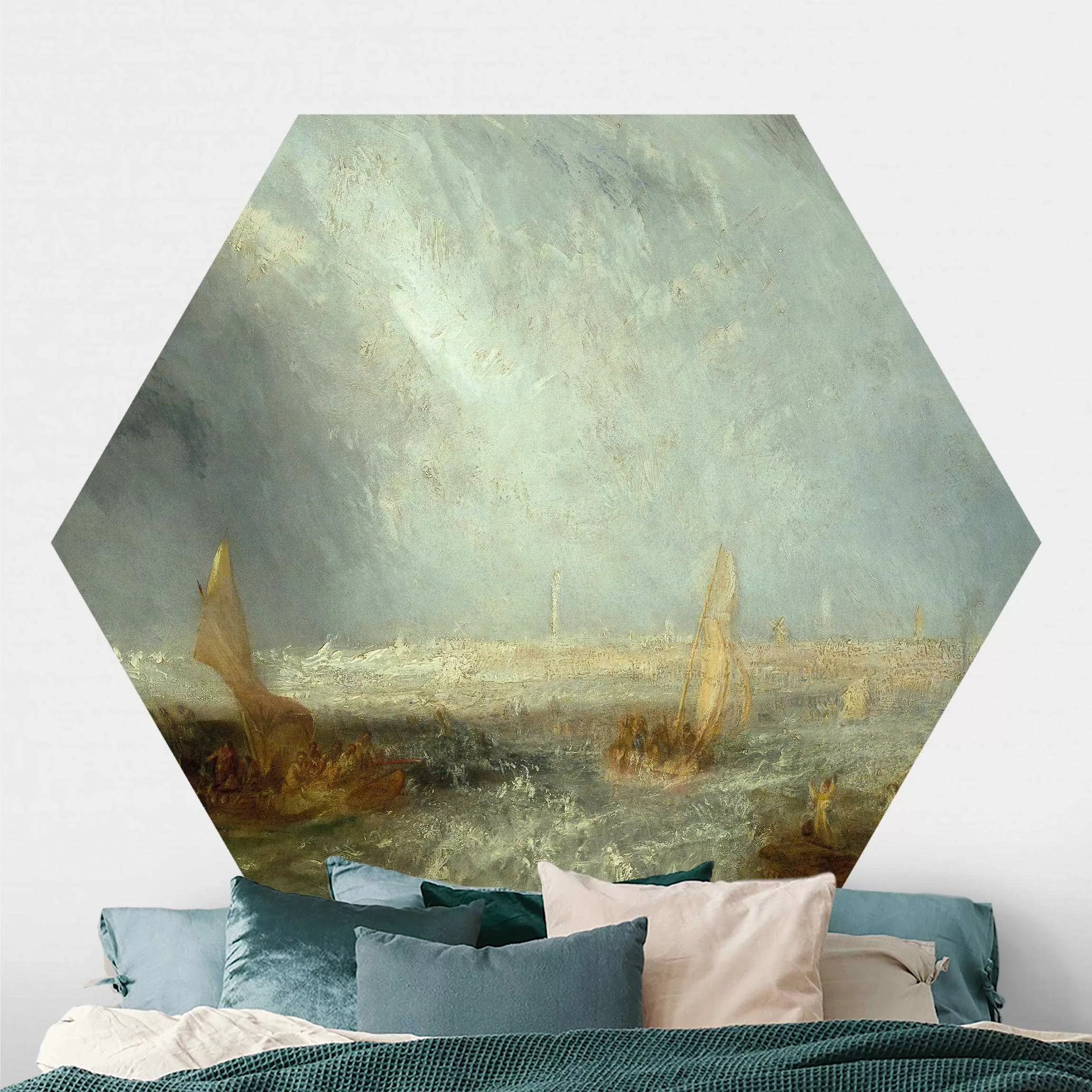 Hexagon Fototapete selbstklebend William Turner - Ostende günstig online kaufen