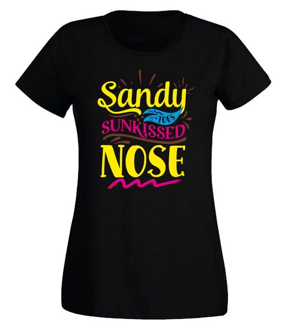 G-graphics T-Shirt Damen T-Shirt - Sandy Toes Sunkissed Nose Slim-fit-Shirt günstig online kaufen