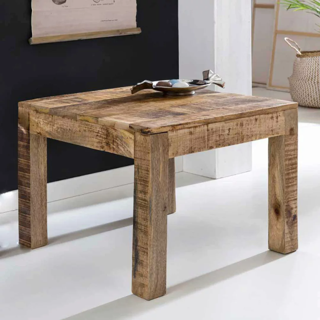 Wohnzimmertisch mit Antik Finish Holz massiv günstig online kaufen