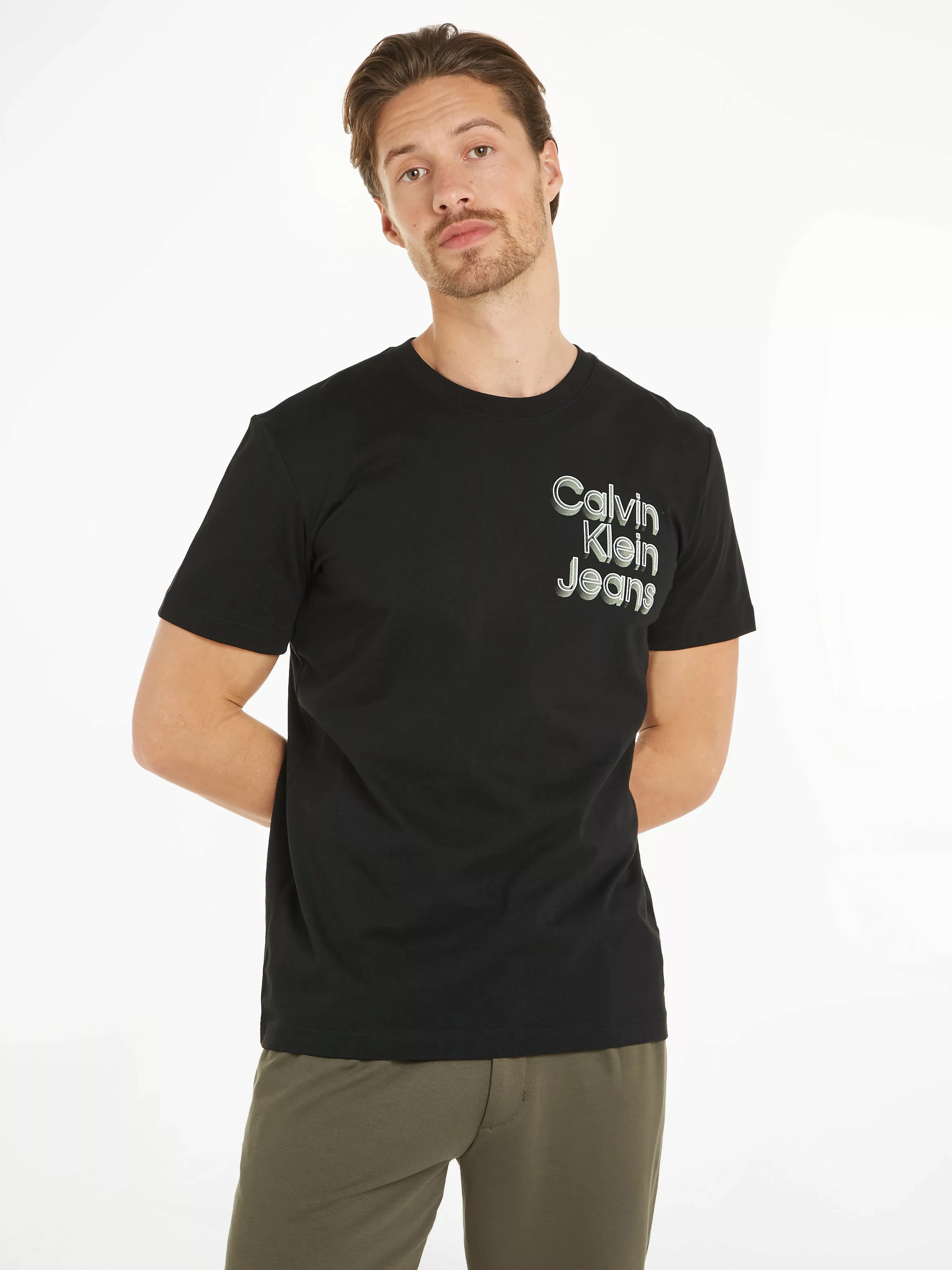 Calvin Klein Jeans T-Shirt STACKED EUPHORIC LOGO TEE mit Logoschriftzug günstig online kaufen