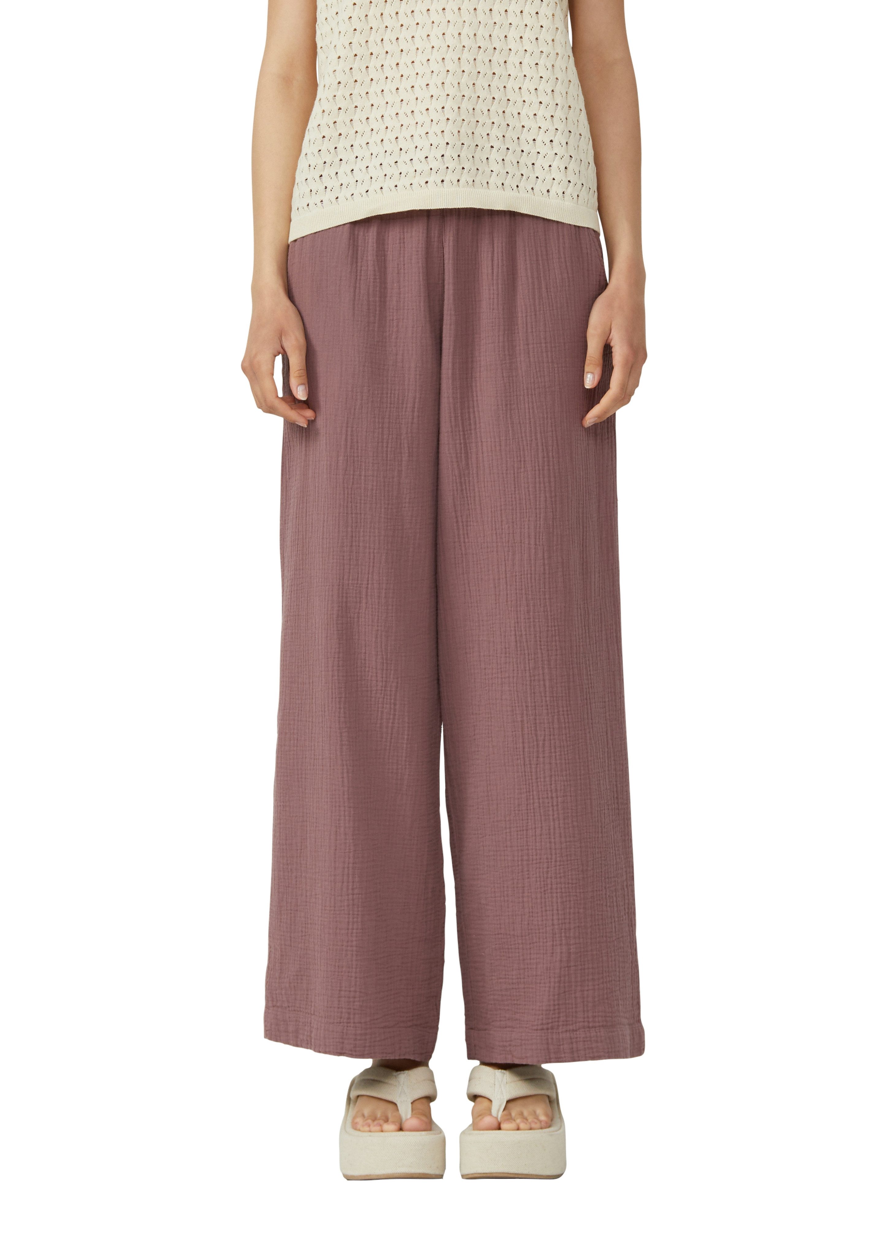 QS Stoffhose Sommerhose mit elastischem Bund günstig online kaufen