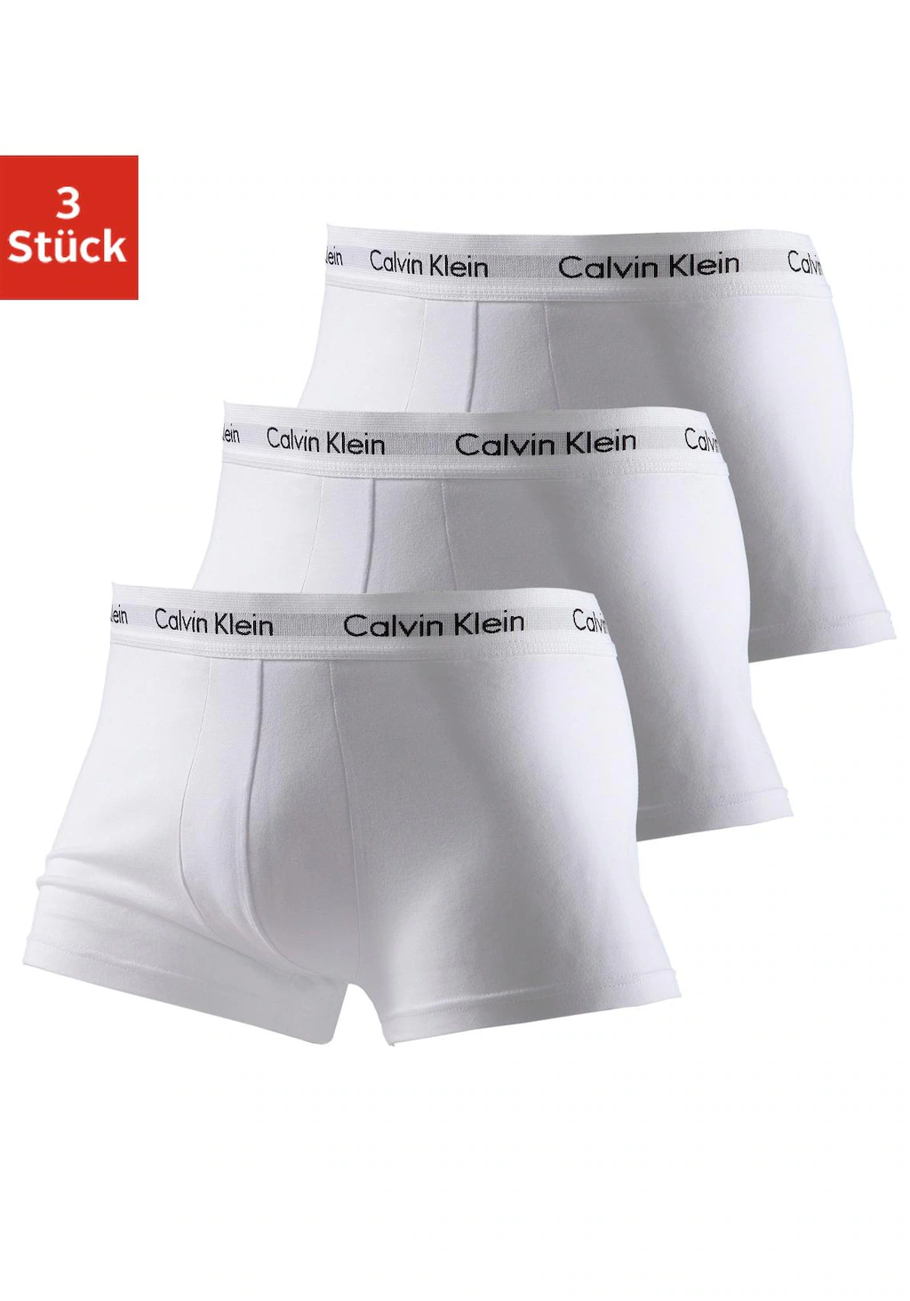 Calvin Klein 3er-Set Low Rise Trunks Weiss günstig online kaufen