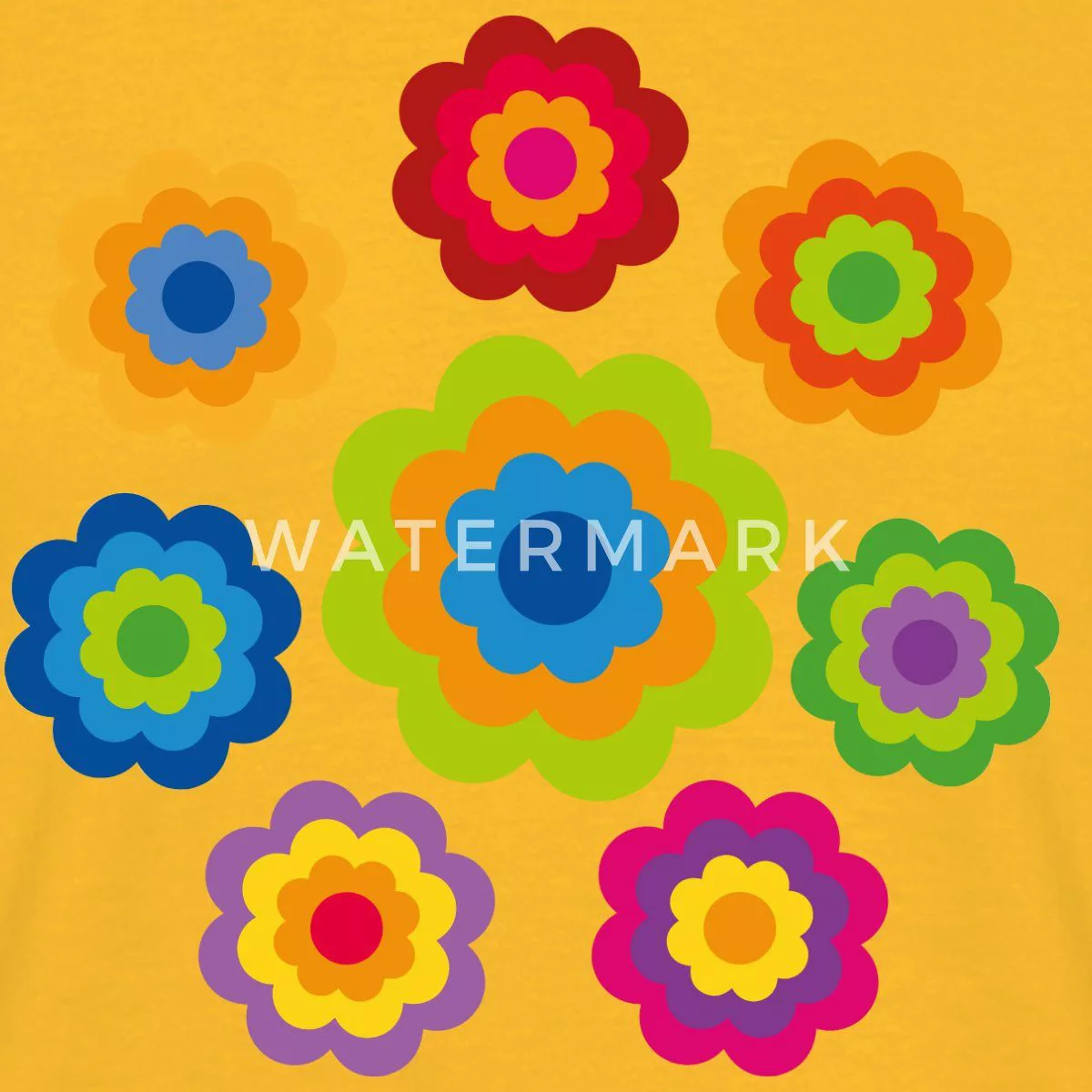 Spreadshirt T-Shirt 70er Jahre Hippie Flower günstig online kaufen