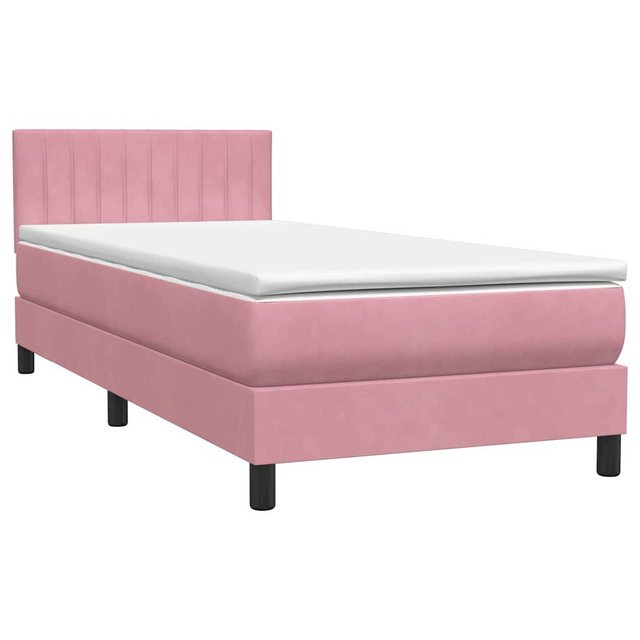 vidaXL Bett Boxspringbett mit Matratze Rosa 100x220 cm Samt günstig online kaufen