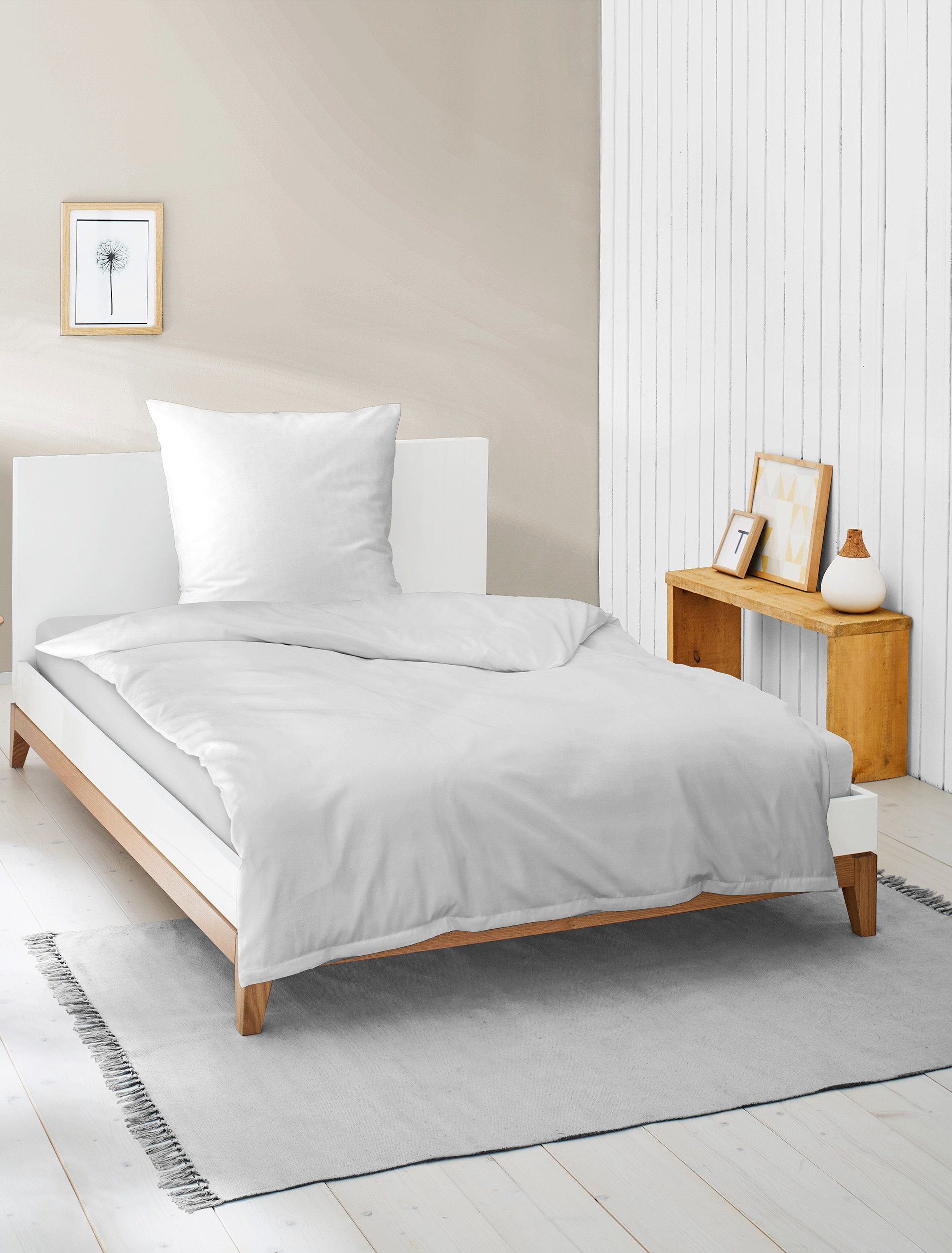 BIERBAUM Bettwäsche Elegant uni, Mako-Satin, 3 günstig online kaufen