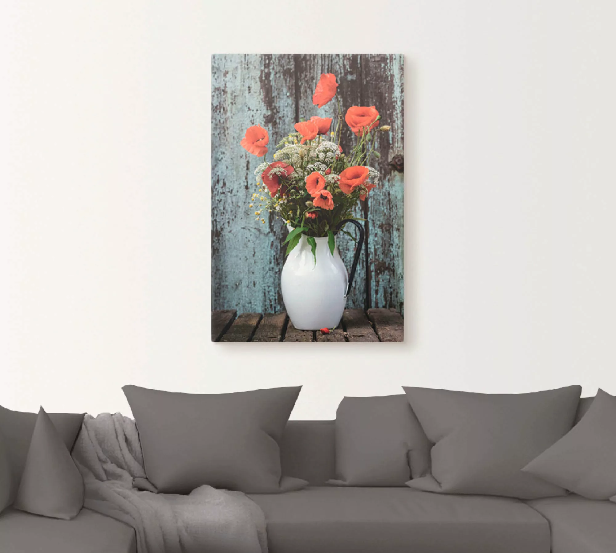 Artland Wandbild »Krug mit Mohnblumen«, Blumen, (1 St.), als Alubild, Outdo günstig online kaufen