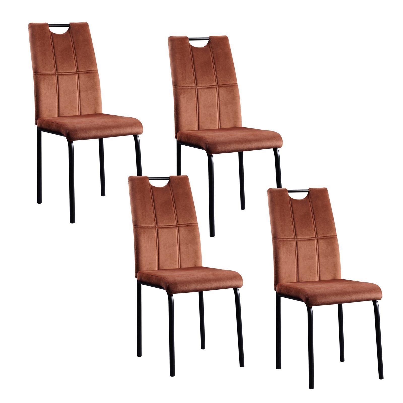 HTI-Living Polsterstuhl Esszimmerstuhl Denton Samt Braun günstig online kaufen
