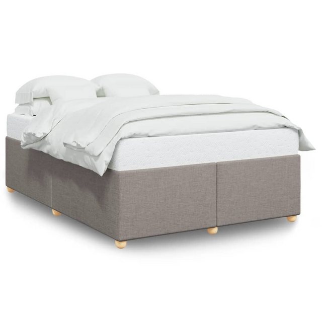 vidaXL Bett, Bettgestell ohne Matratze Taupe 160x200 cm Stoff günstig online kaufen