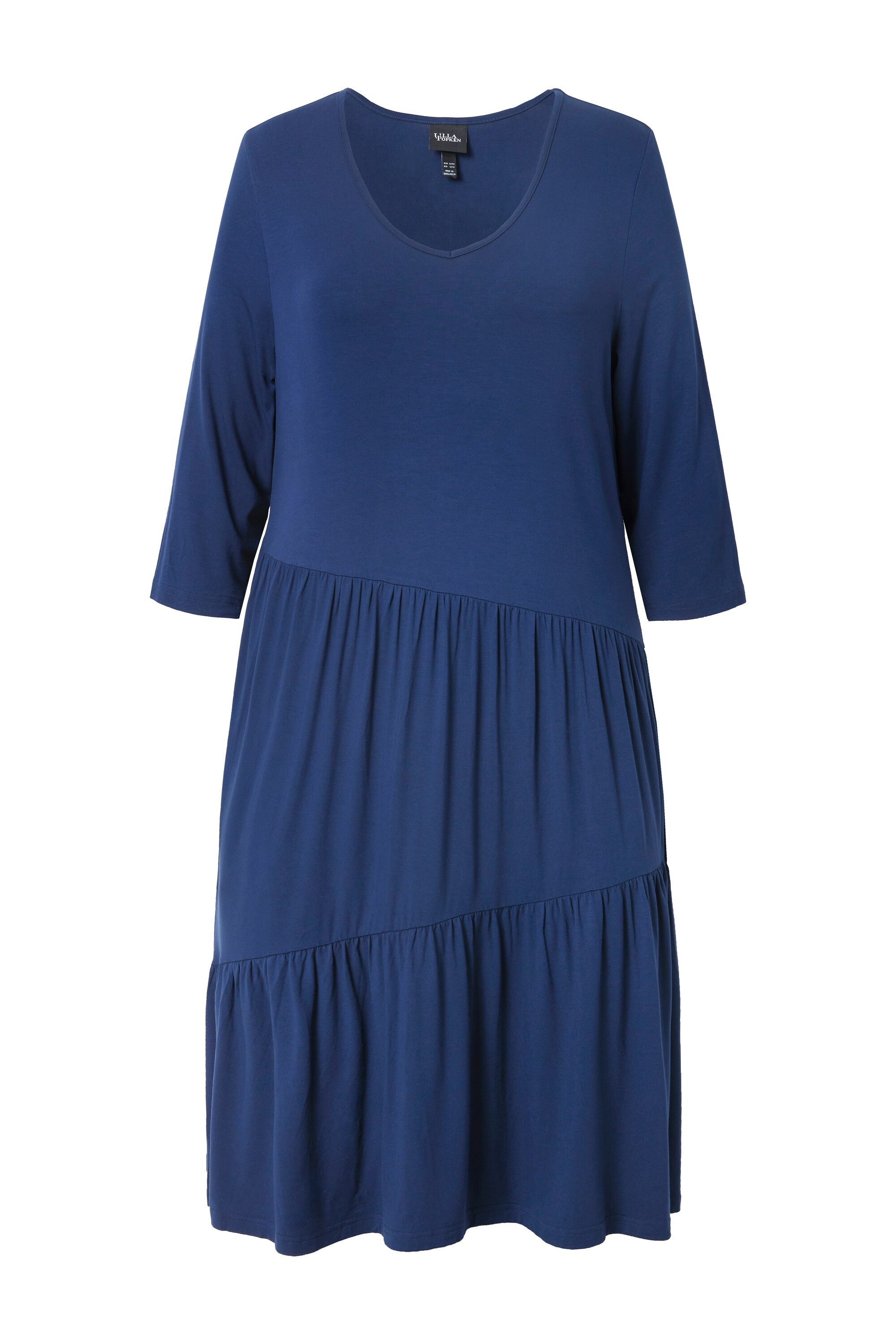 Ulla Popken Midikleid Midikleid Volants A-Linie günstig online kaufen