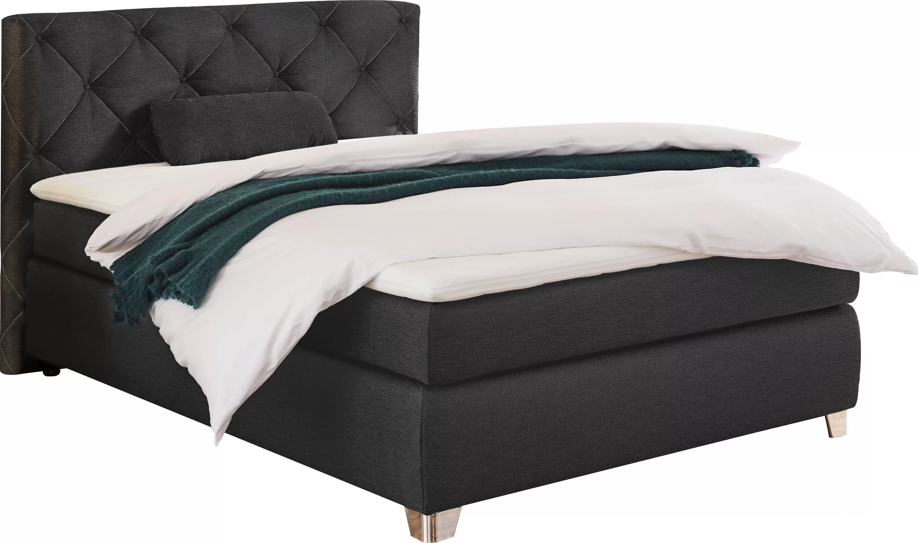 Jockenhöfer Gruppe Boxspringbett Finja, mit Topper und Zierkissen günstig online kaufen