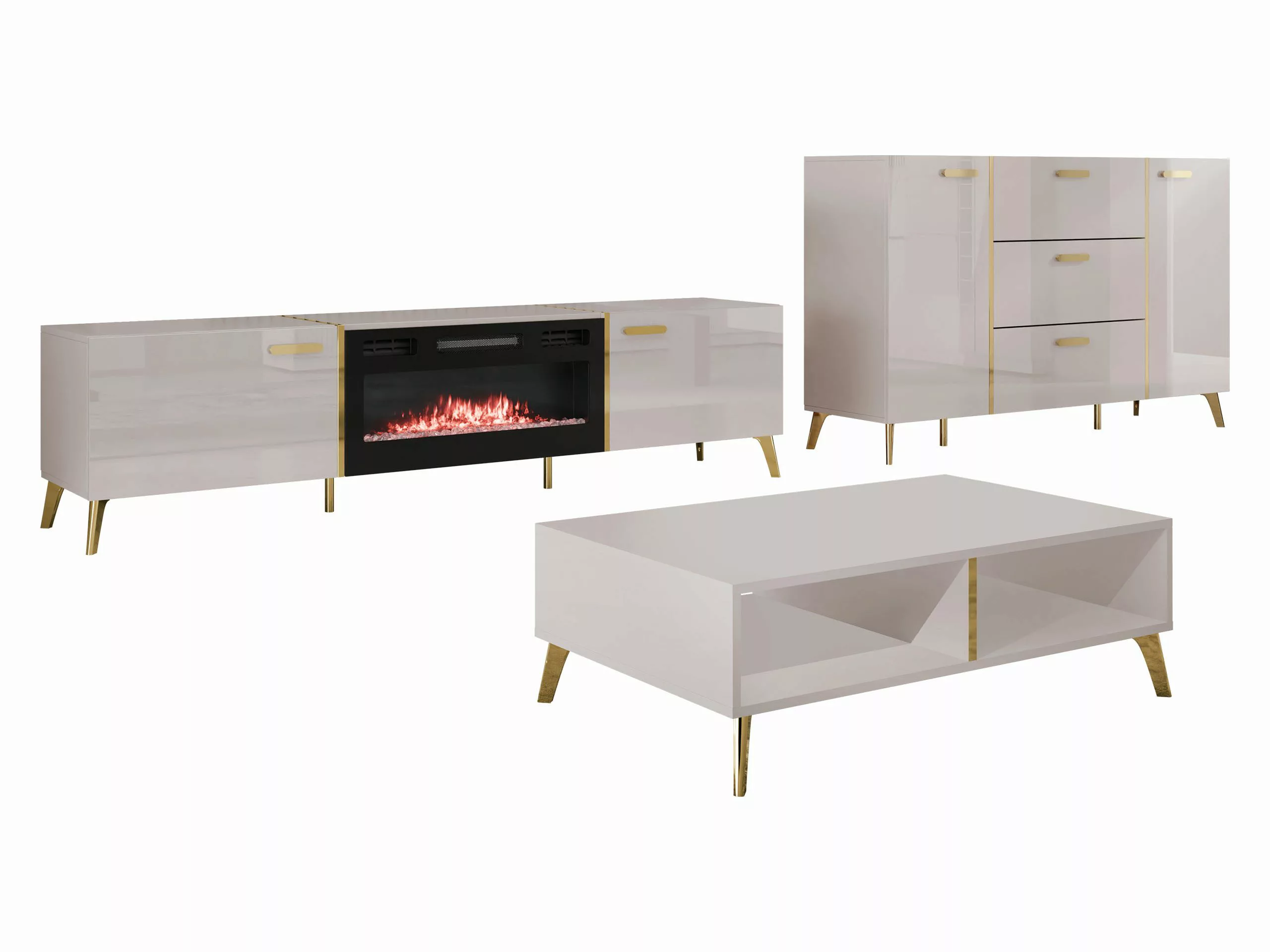 MIRJAN24 Wohnzimmer-Set Picru I, (3er-Set, Kommode, günstig online kaufen