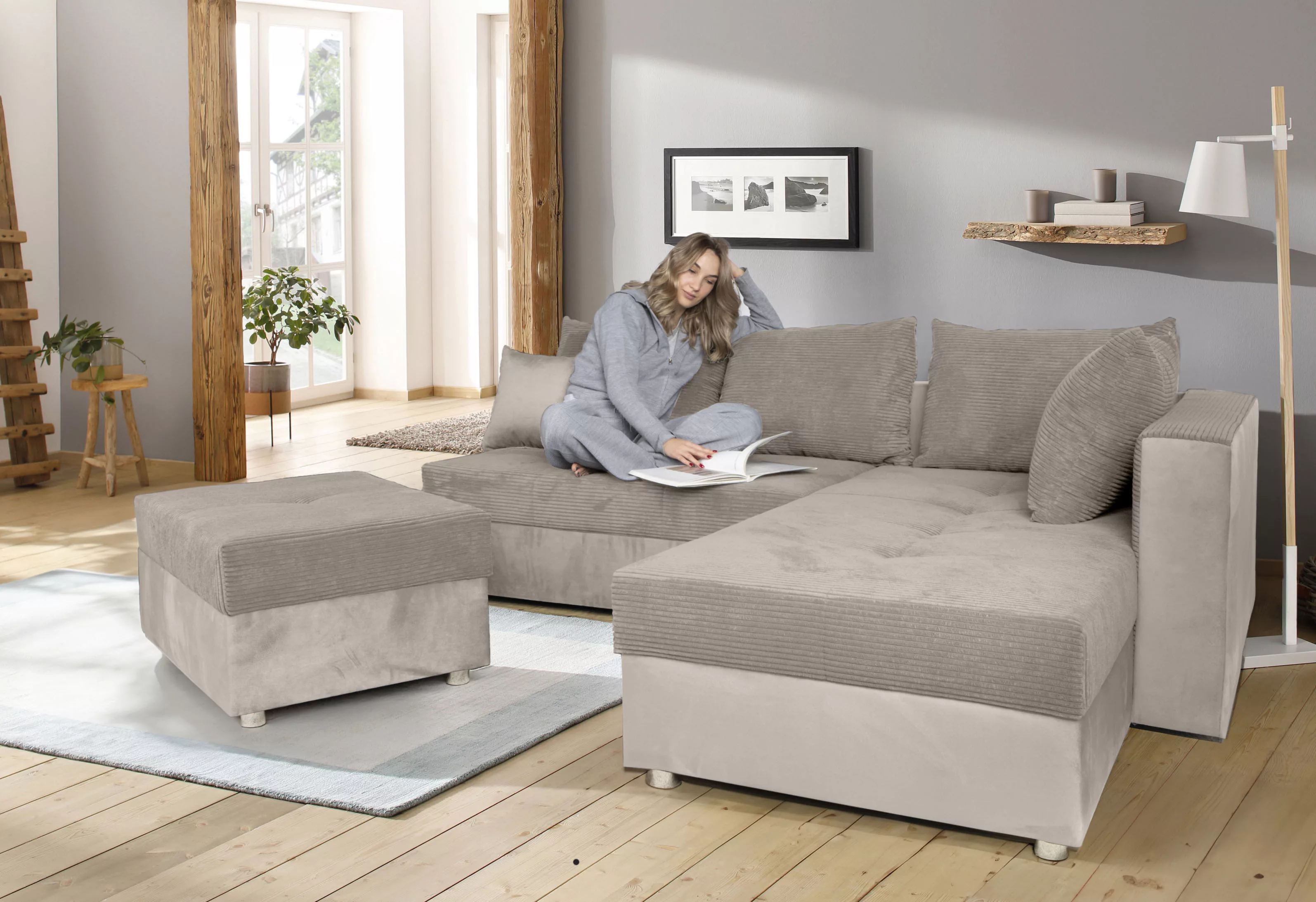 COLLECTION AB Ecksofa "Italia L-Form", mit Bettfunktion und Bettkasten, in günstig online kaufen