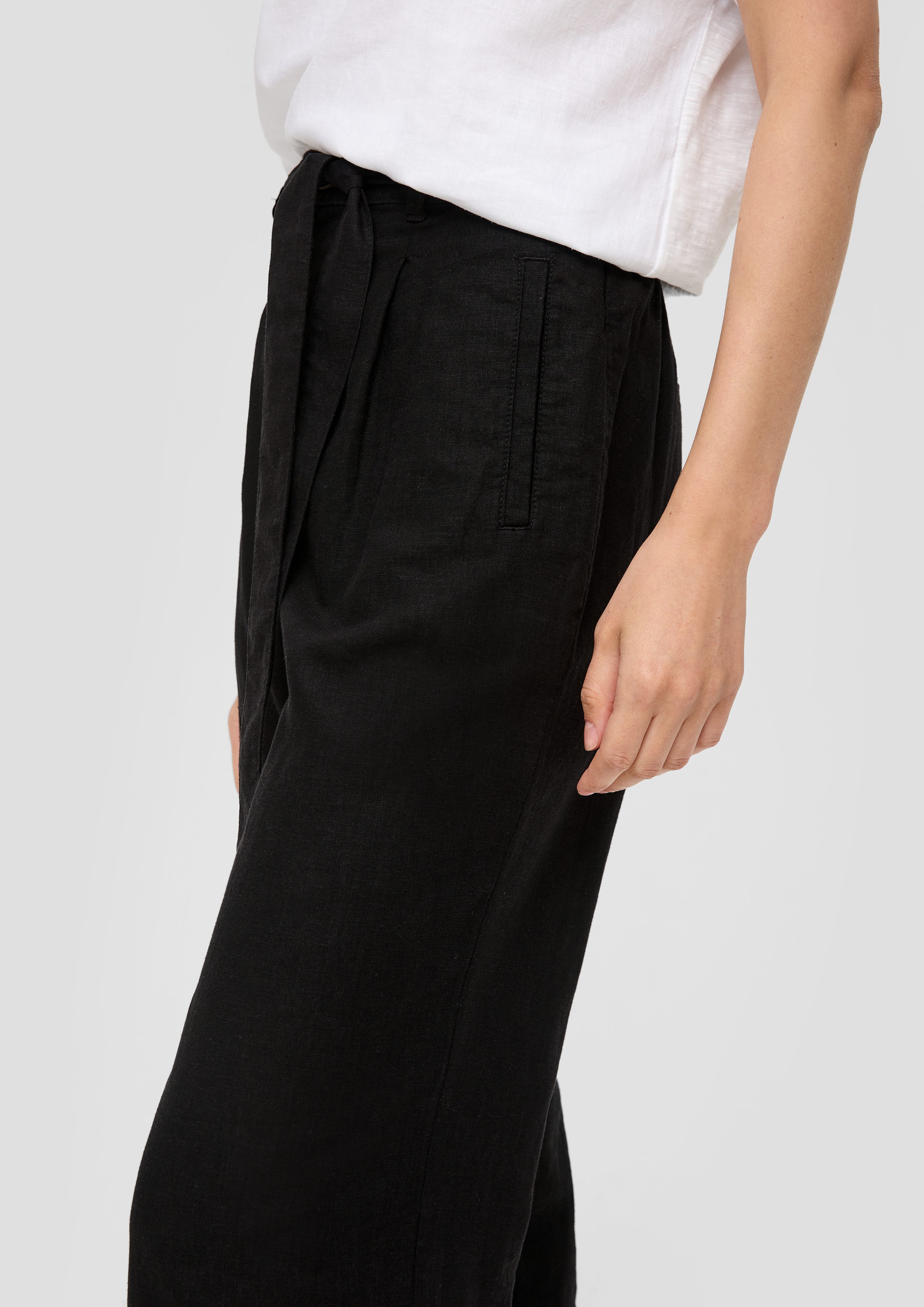 s.Oliver 7/8-Hose Culotte aus Leinenmix Gummizug günstig online kaufen