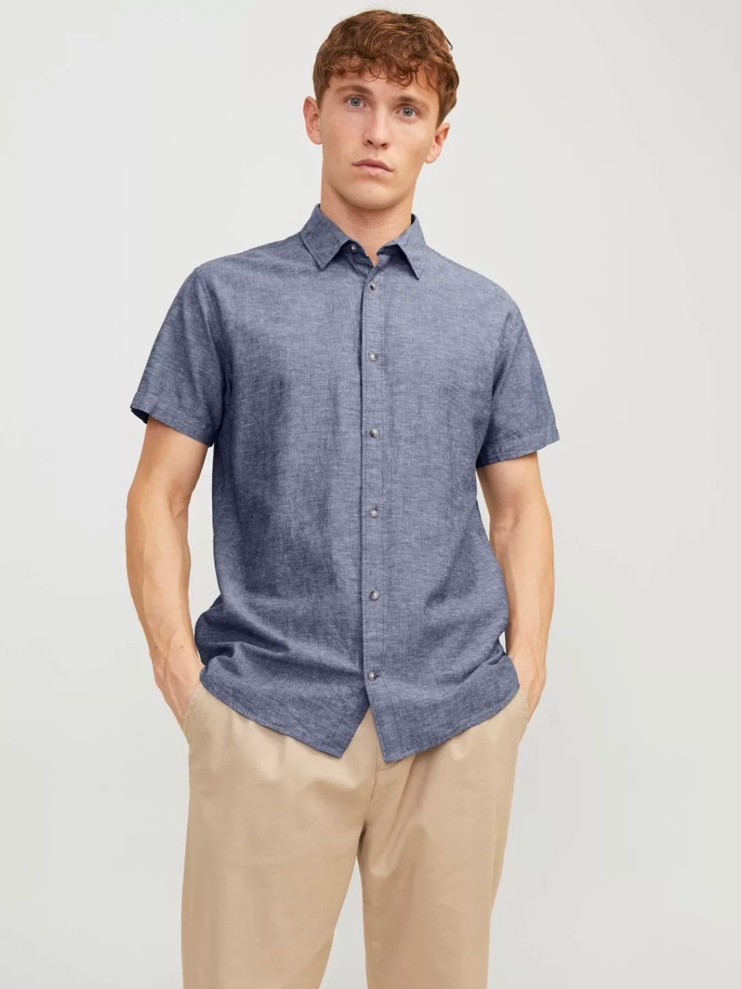 Jack & Jones Kurzarmhemd JJESUMMER LINEN BLEND SHIRT SS SN günstig online kaufen