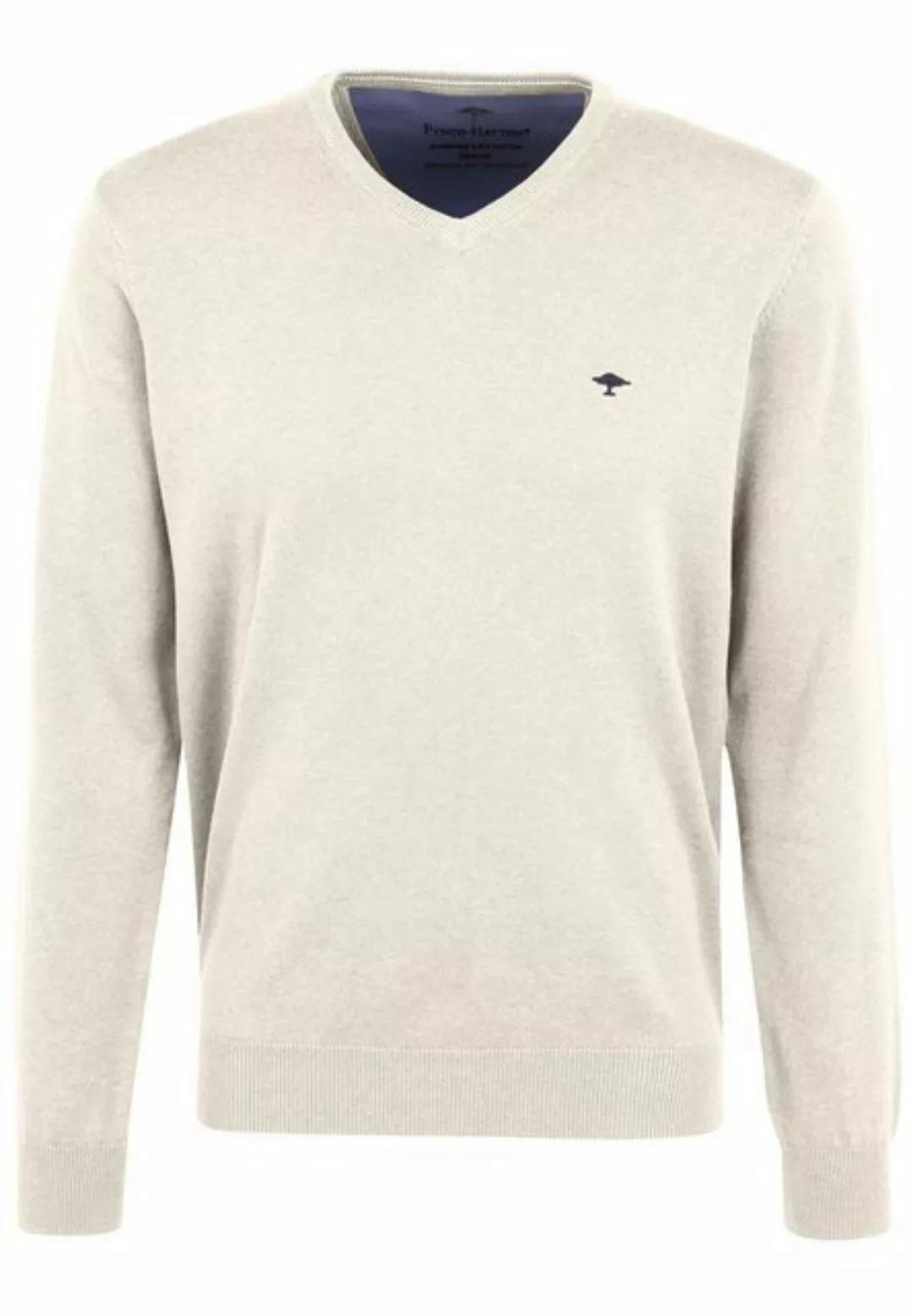 FYNCH-HATTON Strickpullover V-Neck - Basic Pullover - einfarbig günstig online kaufen