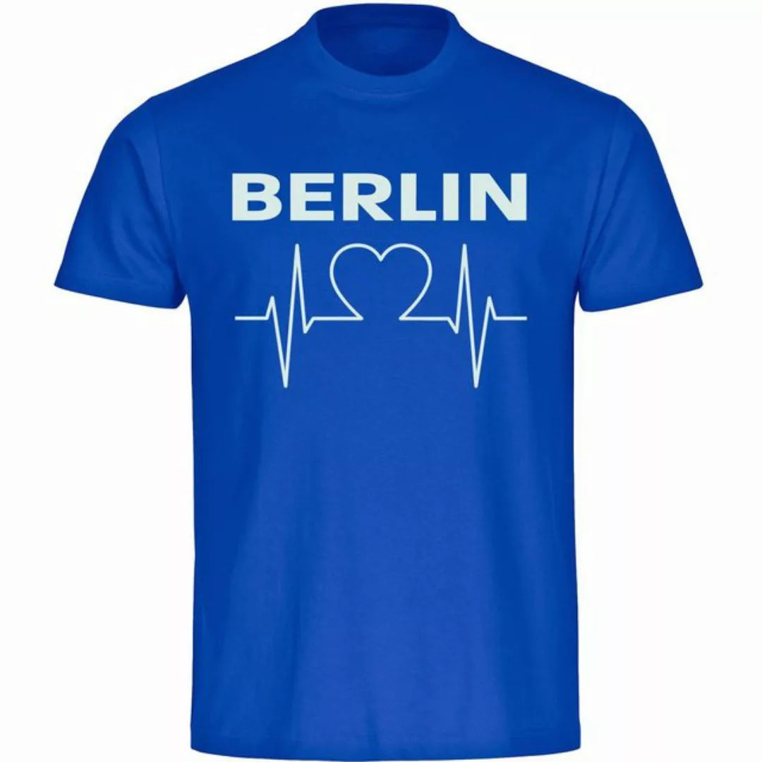 multifanshop T-Shirt Herren Berlin blau - Herzschlag - Männer günstig online kaufen