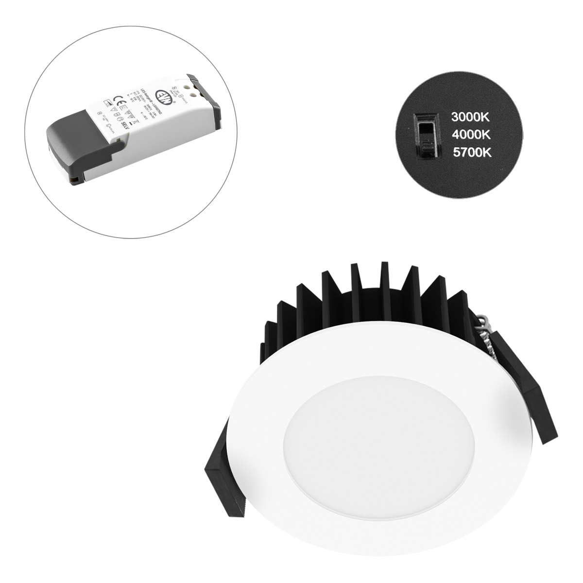 EVN Lichttechnik LED-Spot 230V dim. IP54 3000-5700K ws L54N100125 günstig online kaufen