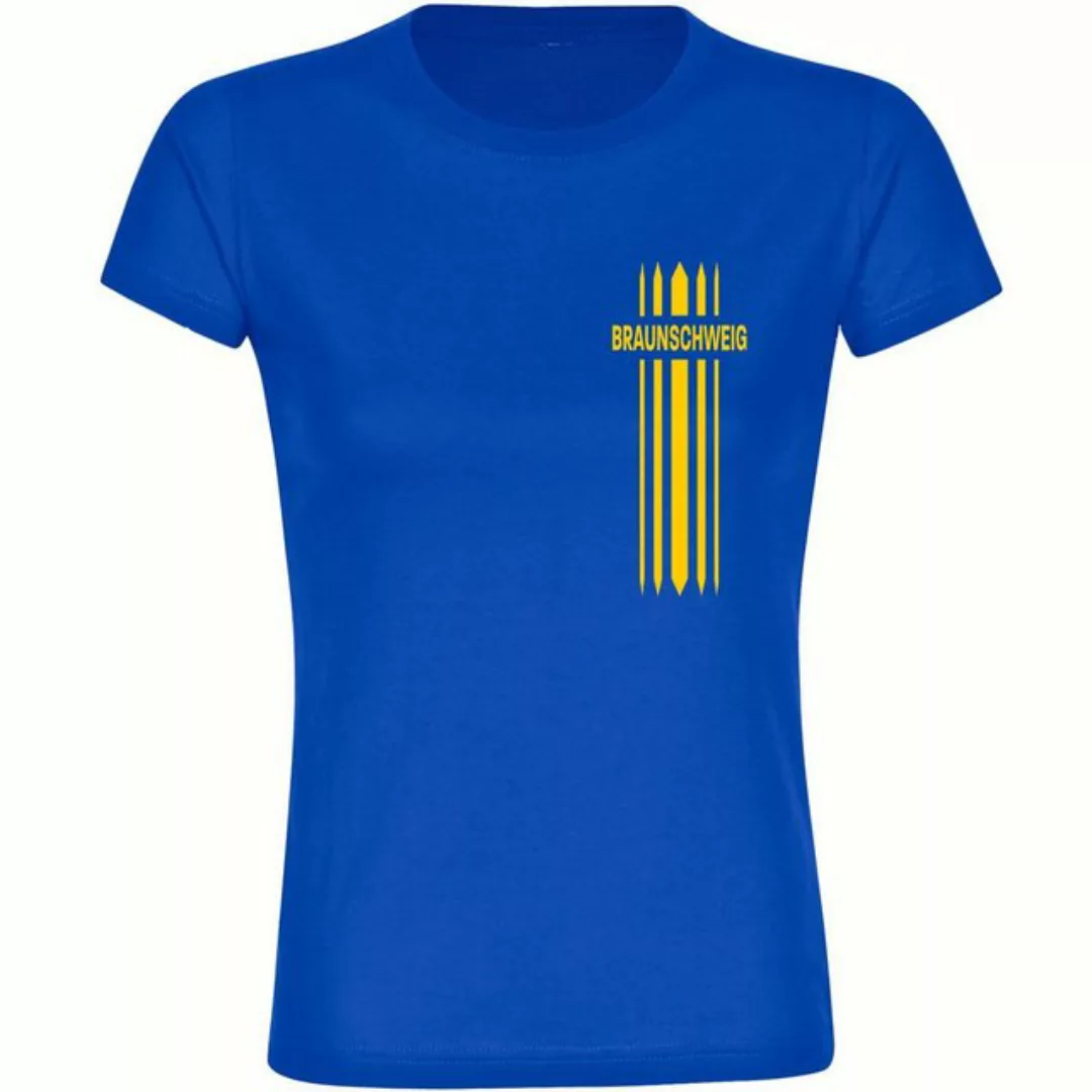 multifanshop T-Shirt Damen Braunschweig - Streifen - Frauen günstig online kaufen