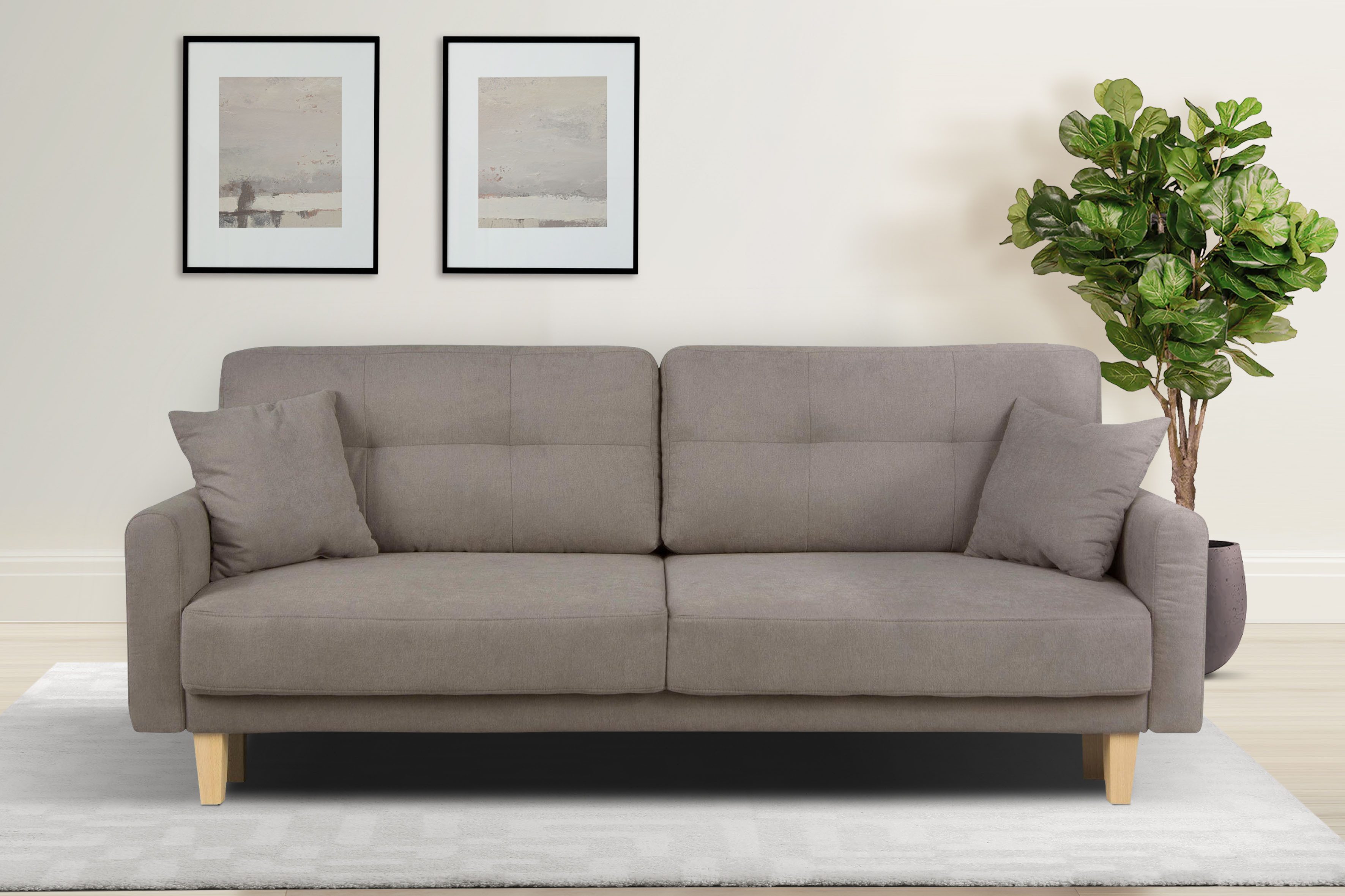 Home affaire 3-Sitzer "TRIPLO optionale Schlafsofa mit Bettkasten, Maße B/T günstig online kaufen