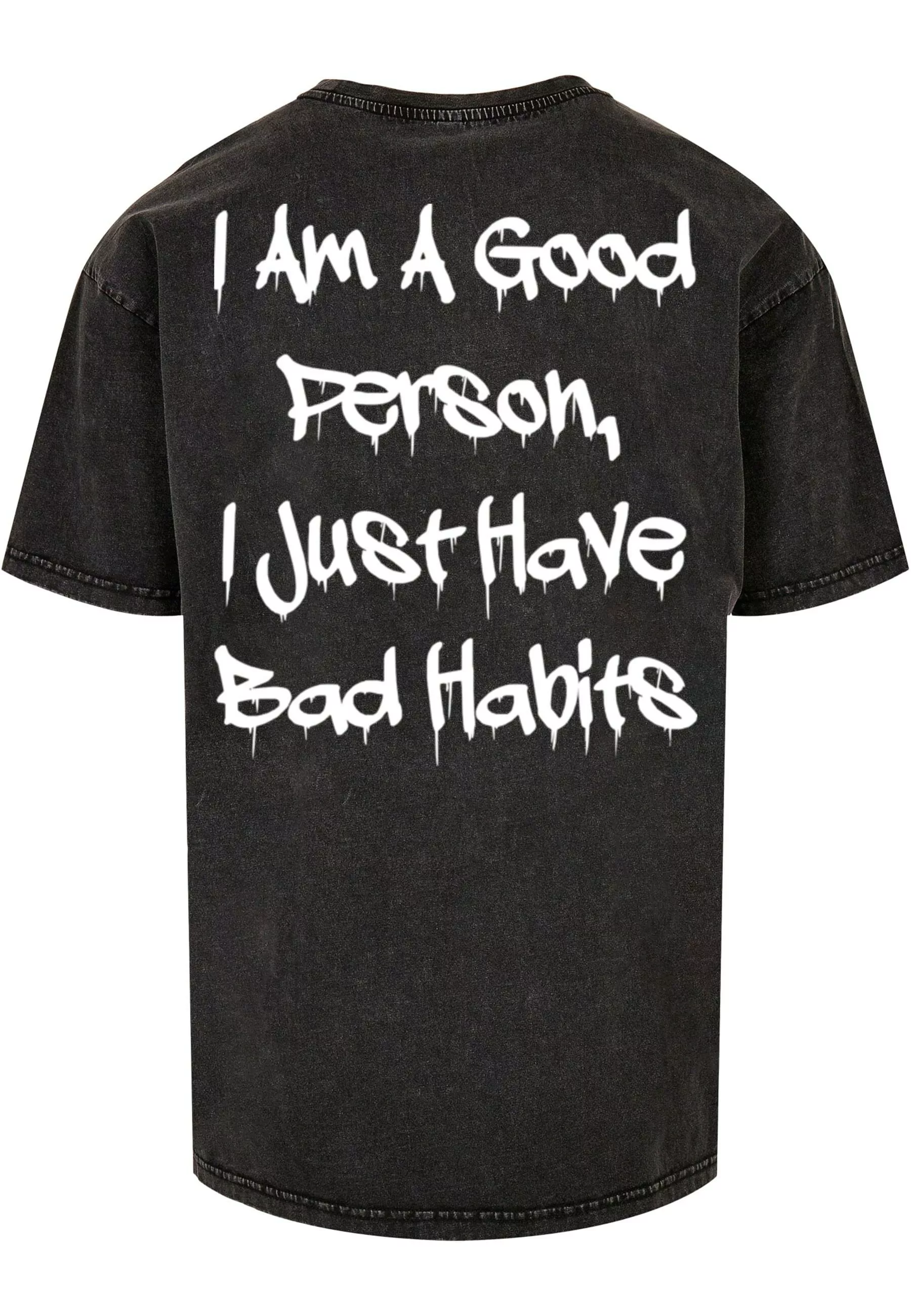 Merchcode T-Shirt "Merchcode Herren Bad Habits Acid Washed Heavy Oversized günstig online kaufen