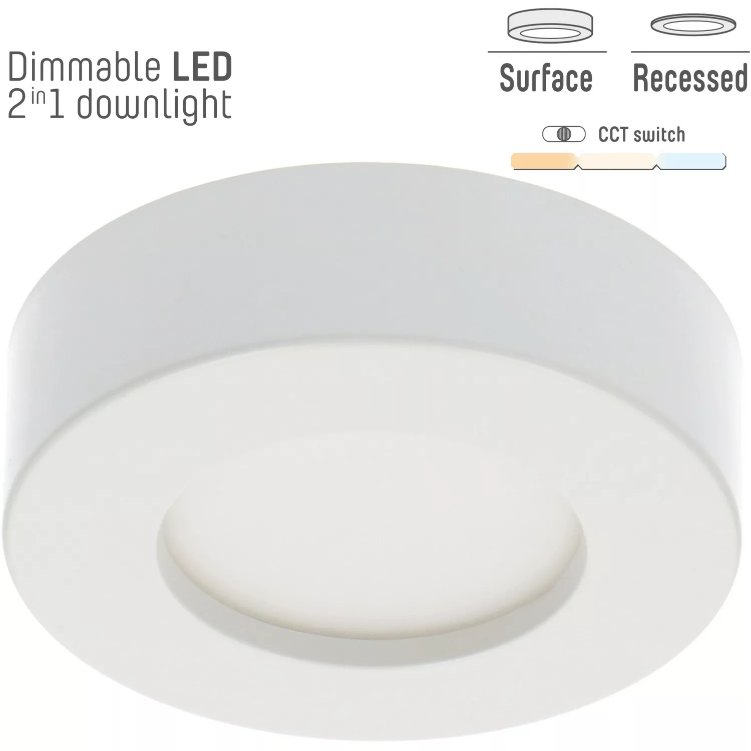 Einbaustrahler 6 W 500 lm CCT Ø 10 cm dimmbar Opal günstig online kaufen