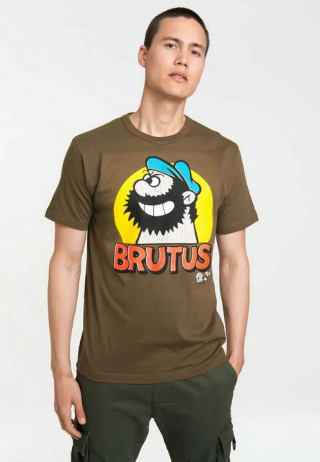 LOGOSHIRT T-Shirt Popeye - Brutus Popart mit kultigem Brutus-Frontprint günstig online kaufen