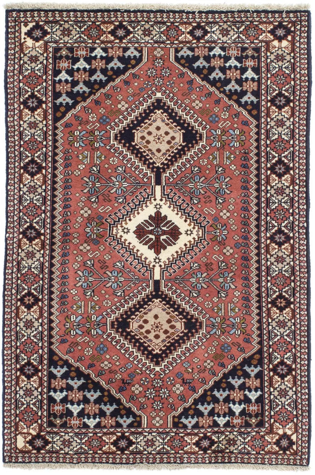 morgenland Wollteppich »Yalameh Felder Rosso chiaro 146 x 102 cm«, rechteck günstig online kaufen
