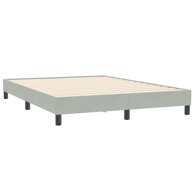 vidaXL Bett Boxspringbett ohne Matratze Hellgrau 160x210 cm Samt günstig online kaufen